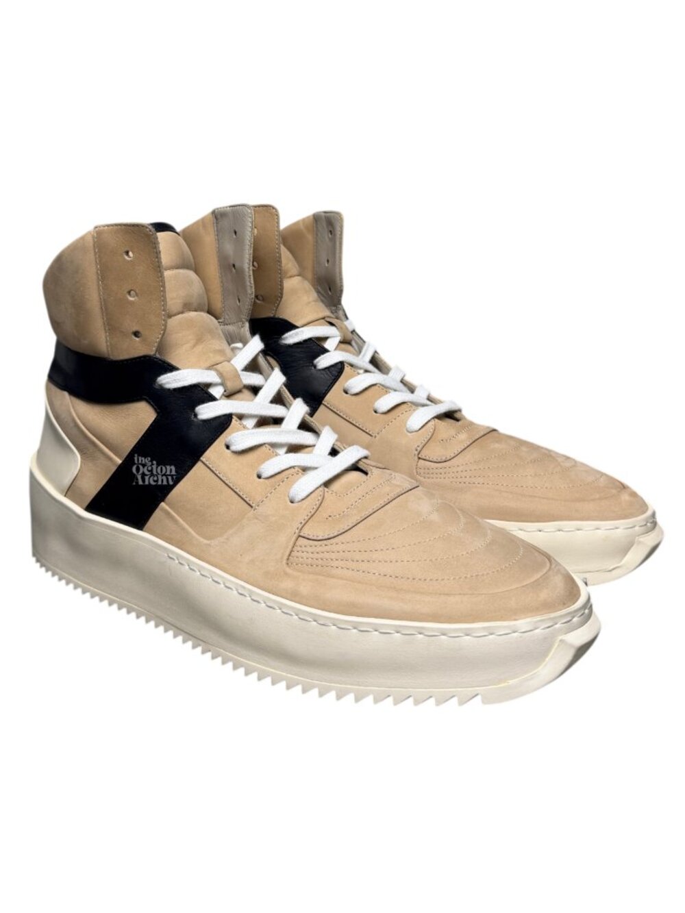 Size 46 Fear of God Basketball Sneaker Tan/Black/Cream 5R187001NCF240 Pre-Owned